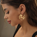 Name Twirl Hoop Earrings | Earrings by DORADO