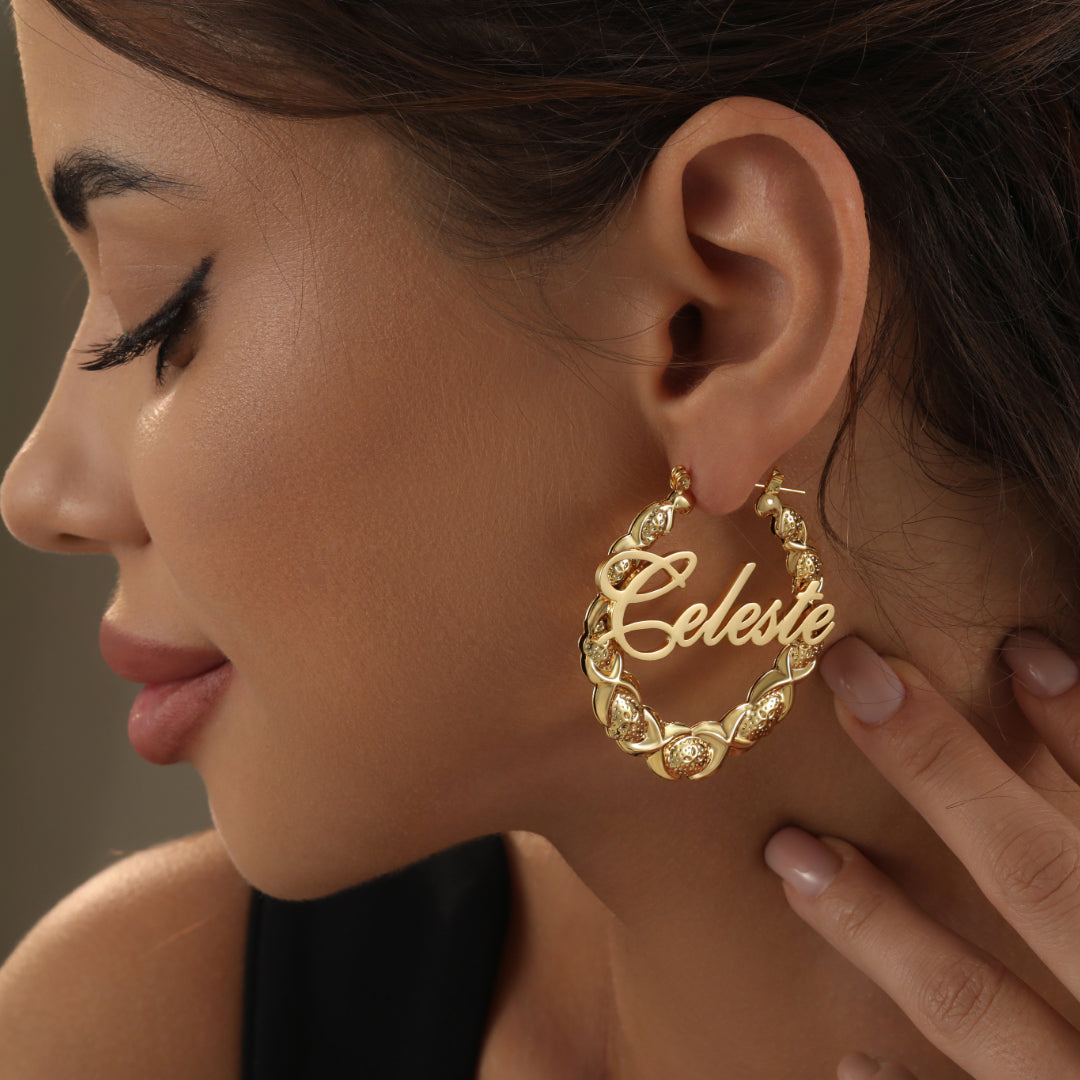 XOXO Name Hoop Earrings | Earrings by DORADO
