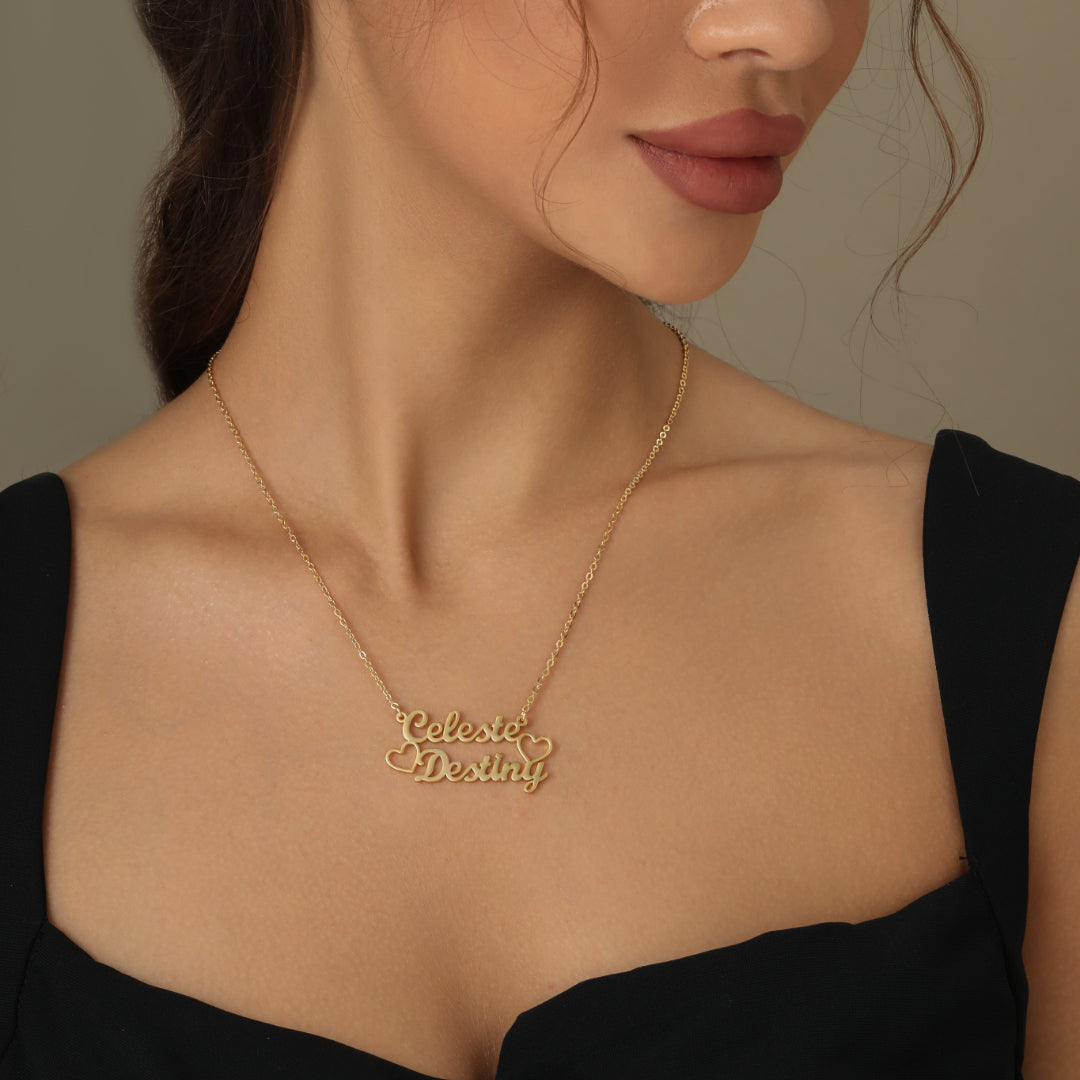 Double Name Necklace | Necklaces by DORADO