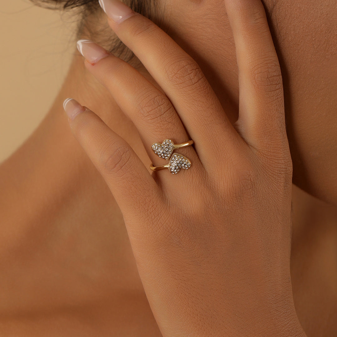 Open Iced Heart Ring | Rings by DORADO