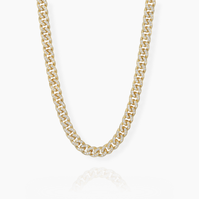 Iced Cuban Link Chain - 7mm | Necklaces by DORADO