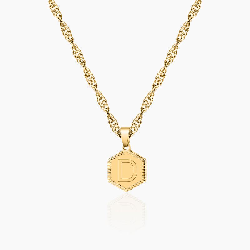 Hex Initial Necklace | Dorado Fashion