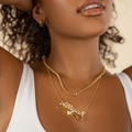 Iced Title Name Necklace | Dorado Fashion