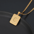 Embossed Initial Necklace | Dorado Fashion