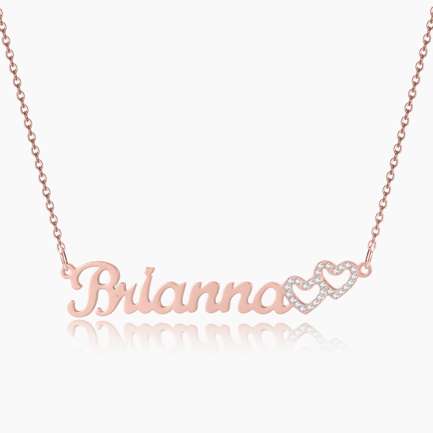 Iced Hearts Name Necklace | Dorado Fashion