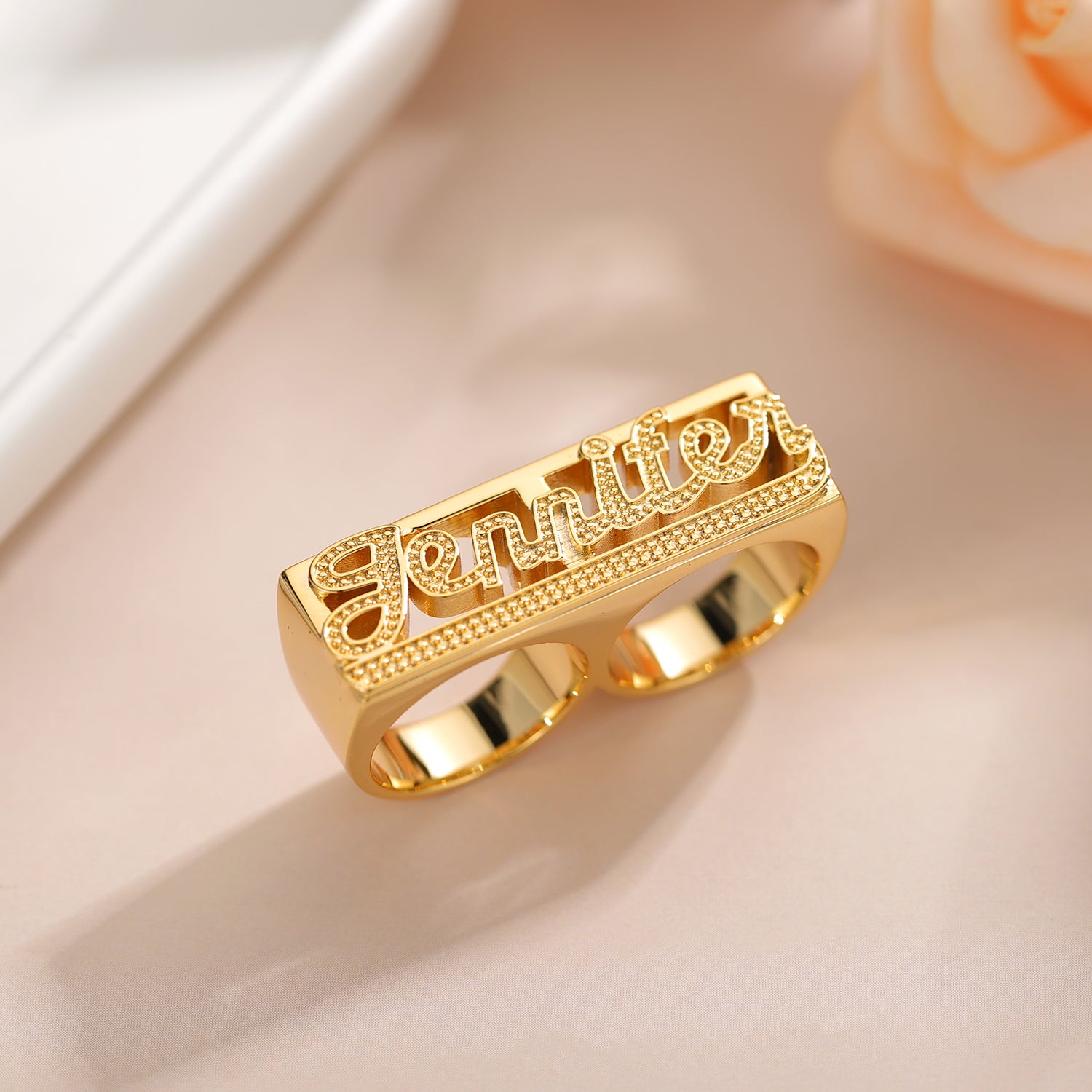 Two Finger Name Ring | Dorado Fashion
