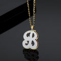 Double Plated Initial Necklace w/ Figaro Chain | Dorado Fashion