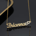 Iced Hearts Name Necklace | Dorado Fashion