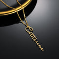 Vertical Script Name Necklace | Dorado Fashion