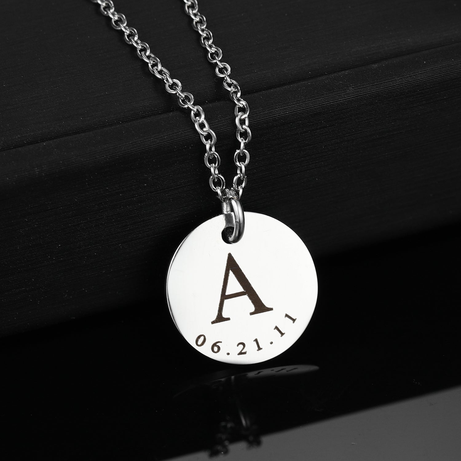 Initial Date Charm Necklace | Dorado Fashion