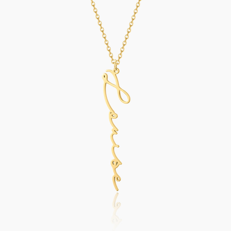 Vertical Script Name Necklace | Dorado Fashion