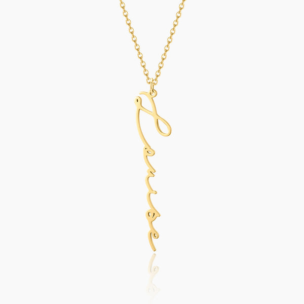Vertical Script Name Necklace | Dorado Fashion