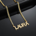 Block Name Necklace w/ Cuban Chain | Dorado Fashion