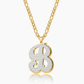 Double Plated Initial Necklace w/ Figaro Chain | Dorado Fashion