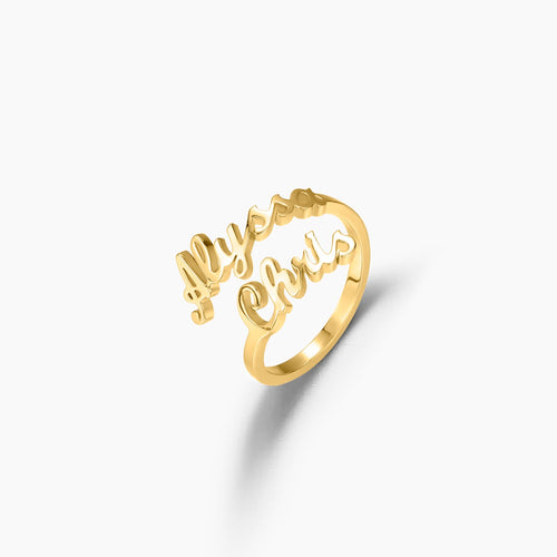 Double Name Ring | Dorado Fashion