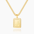 Embossed Initial Necklace | Dorado Fashion