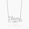 Iced Heart Name Necklace | Dorado Fashion