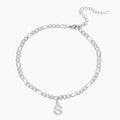 Iced Letter Bracelet w/ Figaro Chain | Dorado Fashion