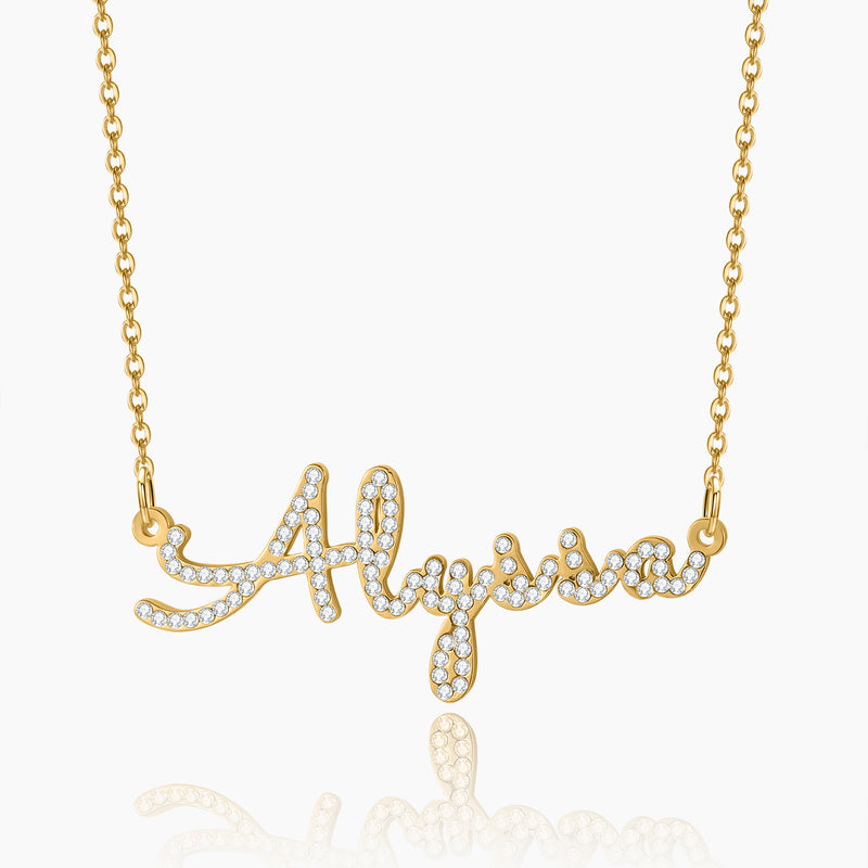 Script Iced Name Necklace | Dorado Fashion