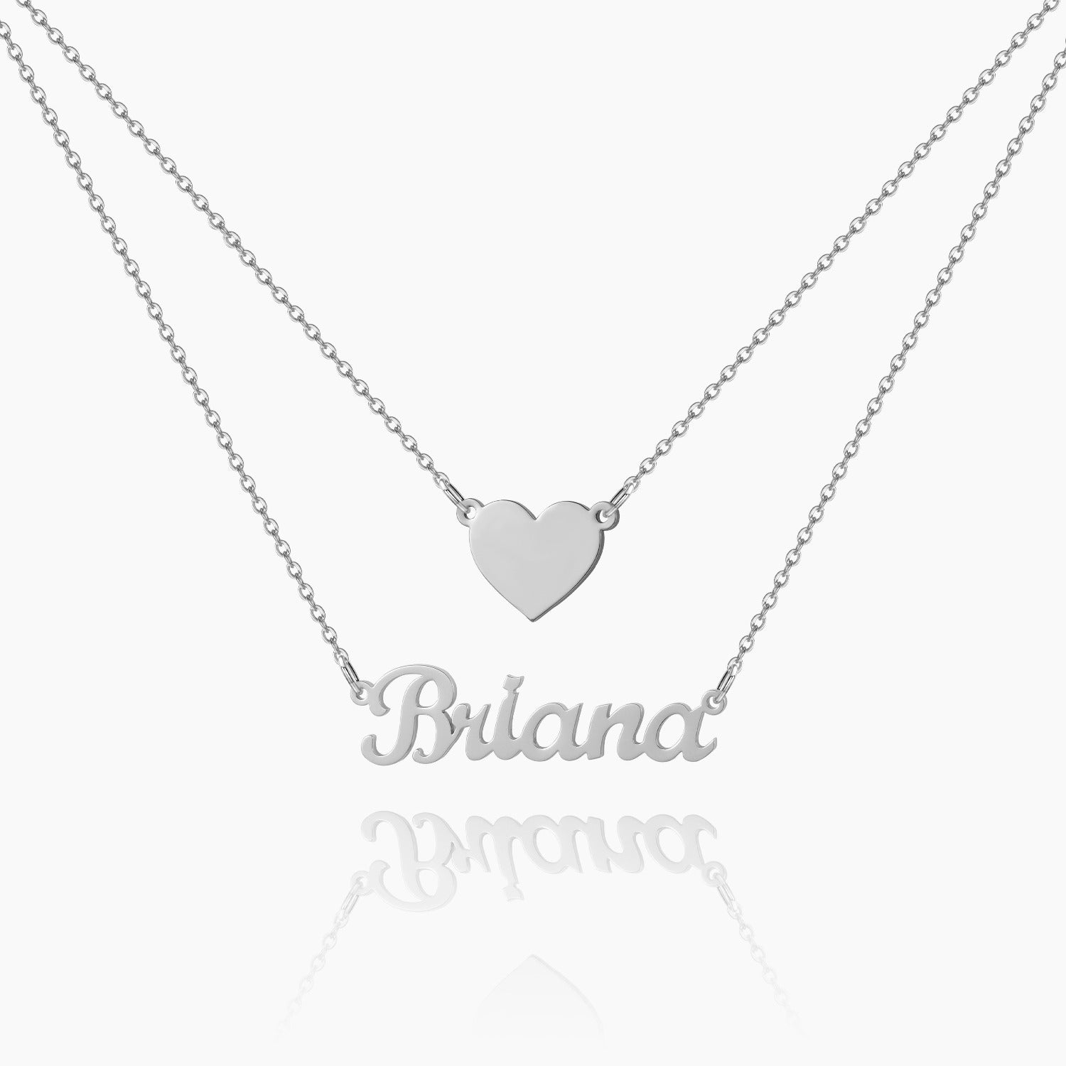 Heart Layer Name Necklace | Dorado Fashion