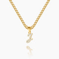 Script Iced Letter Necklace | Dorado Fashion