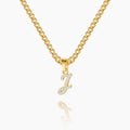 Script Iced Letter Necklace | Dorado Fashion