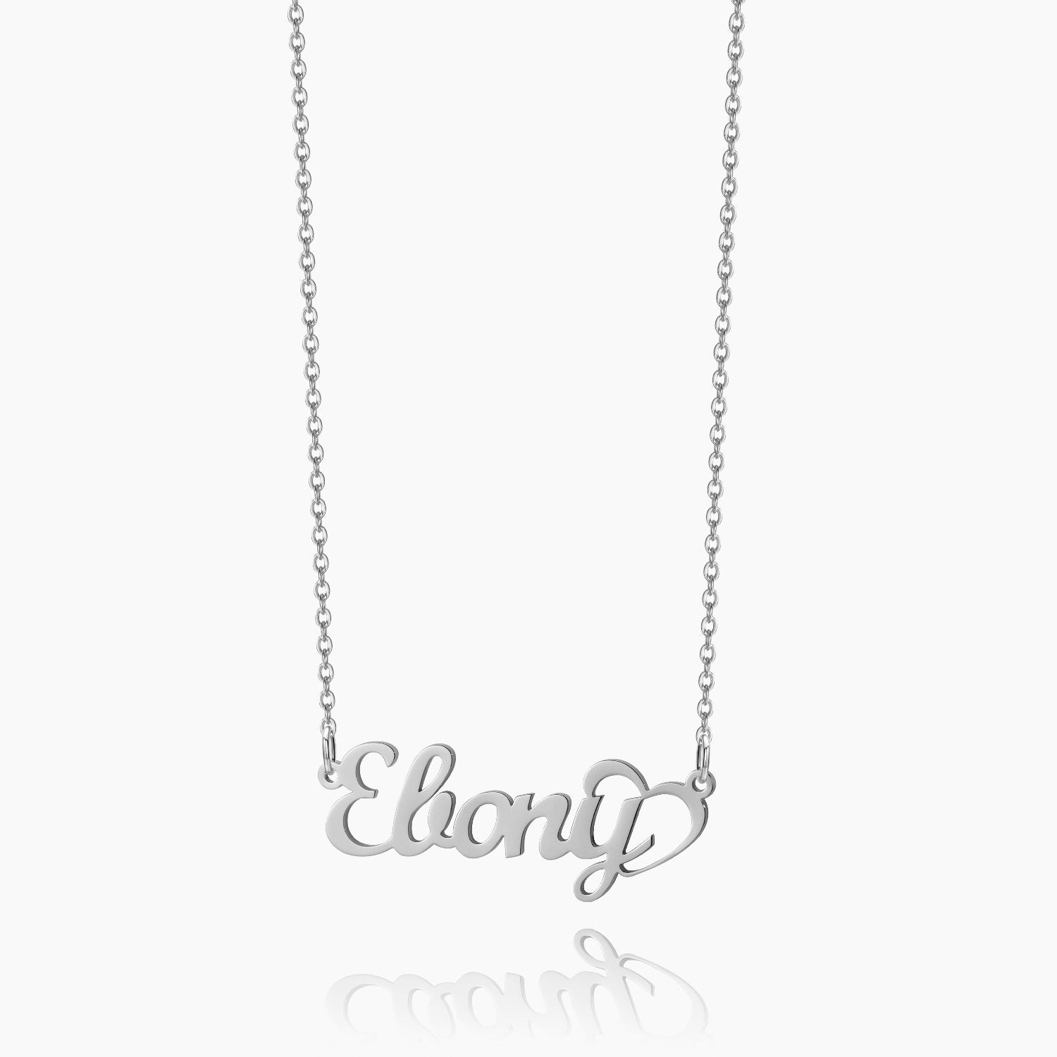 Crescent Heart Name Necklace | Dorado Fashion