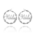 Name Twirl Hoop Earrings | Dorado Fashion