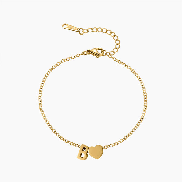 Heart Letter Bracelet | Dorado Fashion