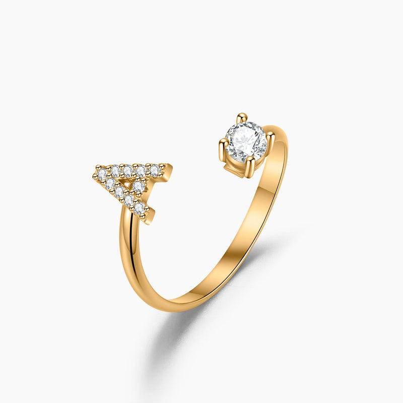 Iced Initial Ring | Dorado Fashion