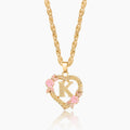 Flower Initial Necklace w/ Clip Chain | Dorado Fashion