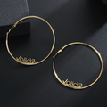 Name Hoop Earrings | Dorado Fashion