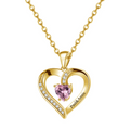 Birthstone Heart Shape Necklace | Dorado Fashion