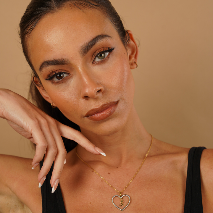 Heart Initial Necklace | Dorado Fashion